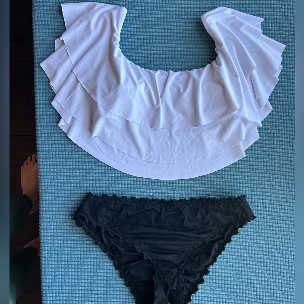 2 piece suit with cute bottoms!
